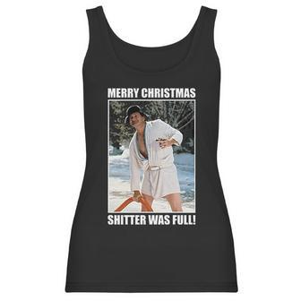 Merry Christmas Shitters Was Full National Christmas Vacation Women Tank Top | Favorety UK
