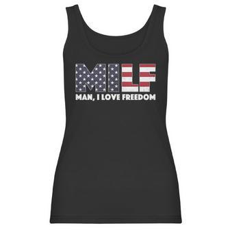 Milf - Man I Love Freedom Womens Ideal Racerback Tankt Women Tank Top | Favorety AU