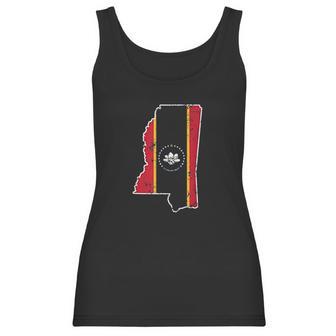 Mississippi New State Flag Weathered Design Southerner Women Tank Top | Favorety