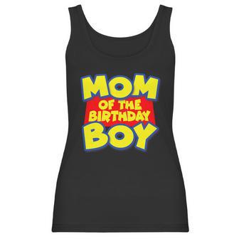 Mom Of The Birthday Boy Spoof Toy Logo Women Tank Top | Favorety DE