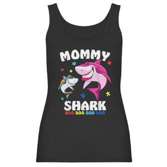 Mommy Shark Awareness Gift Women Tank Top | Favorety