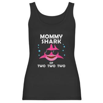 Mommy Shark Of Two Announcement Women Tank Top | Favorety UK