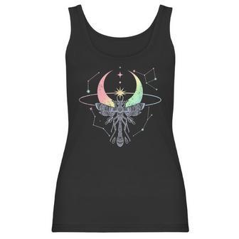 Moon Dragonfly Occult Vaporwave Anime Pagan Pastel Goth Women Tank Top | Favorety UK