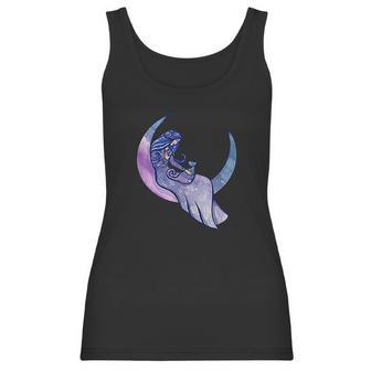 Moon Goddess Cat Person Artwork Moon Child Cat Women Tank Top | Favorety DE