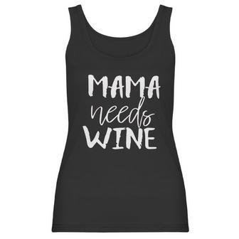 Mousya Mama Needs Wine Letter Print Drinking Women Tank Top | Favorety CA