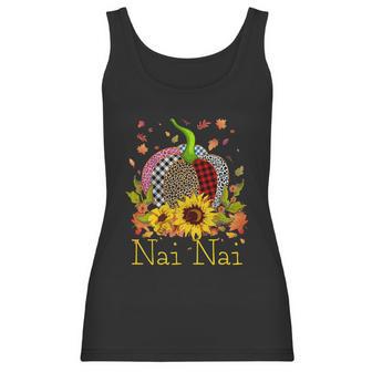 Nai Nai Pumpkin Leopard Print Sunflower Grandma Buffalo Plai Cute Gift Women Tank Top | Favorety