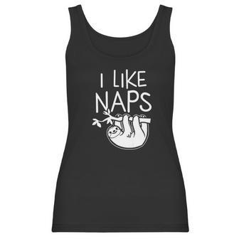 I Like Naps Napper Funny Humor Sloth Pun Women Tank Top | Favorety UK