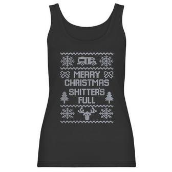 New York Fashion Police Merry Christmas Shitters Full Crewneck Xmas Holiday Women Tank Top | Favorety