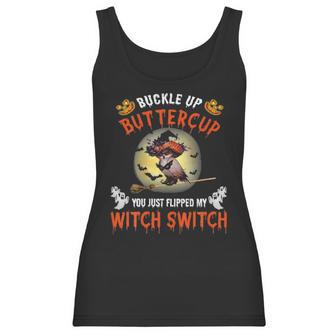 Owl Buckle Up Buttercup You Just Flipped My Witch Women Tank Top | Favorety CA