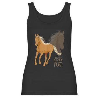 Palomino Horse Because Blonde Have More Fun Women Tank Top | Favorety CA