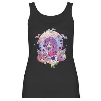 Pastel Goth Cute Creepy Witchy Girl Halloween Anime Girl Men Women T-Shirt Graphic Print Casual Unisex Tee Women Tank Top | Favorety AU