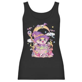 Pastel Goth Wiccan Cat Cute Creepy Witchy Cat Halloween Men Women T-Shirt Graphic Print Casual Unisex Tee Women Tank Top | Favorety DE