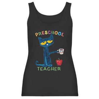 Pete The Cat With Coffee Preschool Women Tank Top | Favorety CA