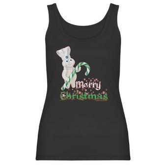 Pillsbury Doughboy Merry Christmas Greeting Mascot Women Tank Top | Favorety CA