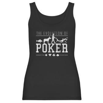 Poker Evolution Funny Fish Donkey Shark Gift Women Tank Top | Favorety UK