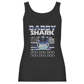 Police Daddy Shark Lovers Best Christmas Gifts For Dad Women Tank Top | Favorety UK