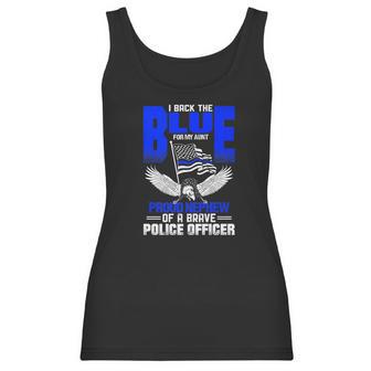 Police Flag Nephew Backs Blue For Police Aunt Women Tank Top | Favorety AU