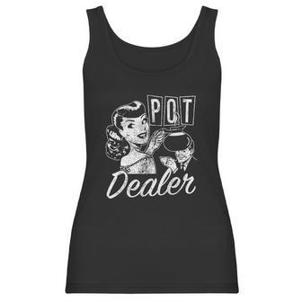 Pot Dealer Funny Coffee Women Tank Top | Favorety