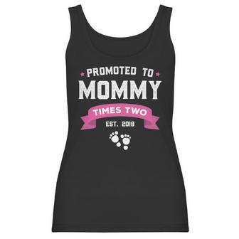 Promoted To Mommy Times Two Est 2018 Twin Mothers Day Women Tank Top | Favorety CA