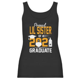 Proud Lil Sister Of A 2021 Graduate Face Mask Hand Sanitizer Women Tank Top | Favorety UK