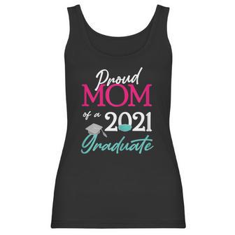 Womens Proud Mom Of A 2021 Graduate Face Mask 2021 And Cap Women Tank Top | Favorety DE