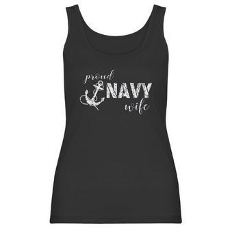 Proud Navy Wife Anchor For Navy Spouses Women Tank Top | Favorety AU