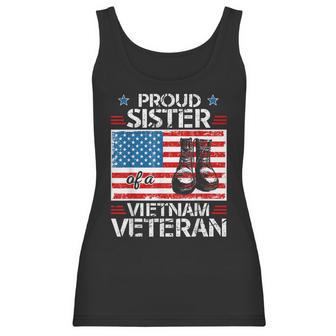 Proud Sister Of Vietnam Veteran Patriotic Usa Flag Military Women Tank Top | Favorety CA