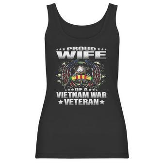 Womens Proud Wife Of A Vietnam War Veteran Military Vets Spouse Women Tank Top | Favorety DE