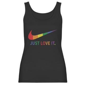 Rainbow Lesbian Gay Pride Lgbt Just Love It Women Tank Top | Favorety AU