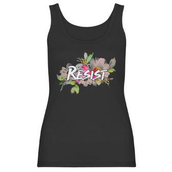 Resist Flower Logo Women Tank Top | Favorety