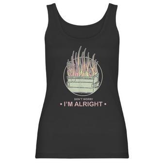 Retro Sarcastic Dumpster Fire 80S Aesthetic Pastel Goth Women Tank Top | Favorety CA