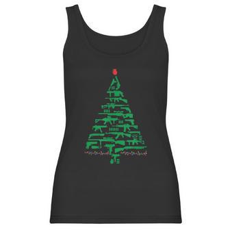 Rifle Weapon Gun Christmas Tree For Weapon Fools & Patriots Graphic Design Printed Casual Daily Basic Women Tank Top | Favorety