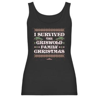 Ripple Junction National Lampoons Christmas Vacation Adult Unisex I Survived Light Weight Crew Women Tank Top | Favorety UK