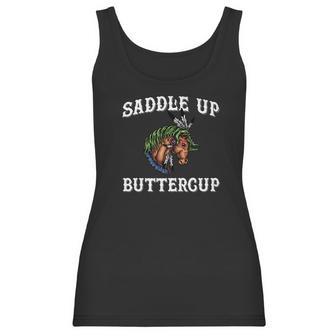 Saddle Up Buttercup Horse Lover Motivational Gif Women Tank Top | Favorety DE