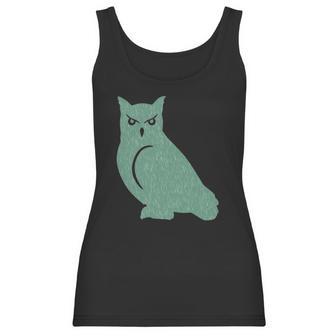 Sage Green Owl Silhouette Artwork Women Tank Top | Favorety CA