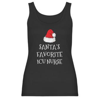 Santas Favorite Icu Nurse Gift Christmas Intensive Care Women Tank Top | Favorety DE