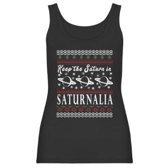 Saturnalia T Shirt Keep Saturn Ugly Christmas Sweater Znw Women Tank Top | Favorety AU