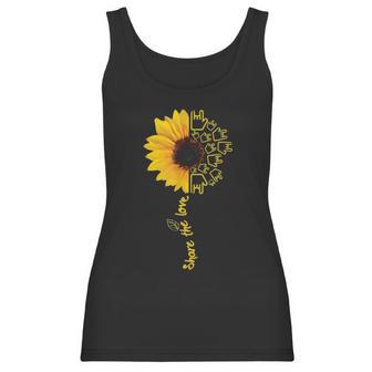 Share The Love Sunflower Sign Language Women Tank Top | Favorety AU