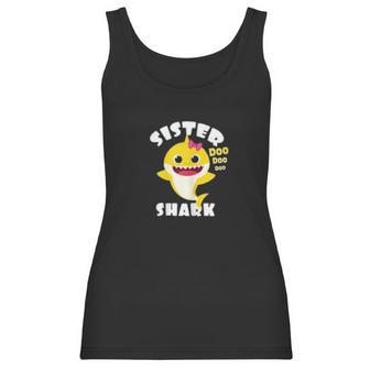 Sister Shark Cute Girl Baby Shark Women Tank Top | Favorety