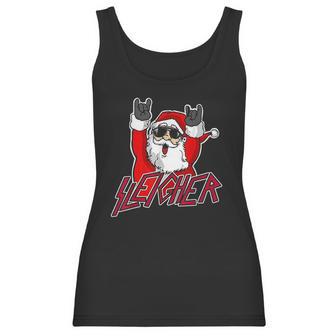 Sleigher Santa Claus Metal Christmas Funny Hail Santa Women Tank Top | Favorety CA