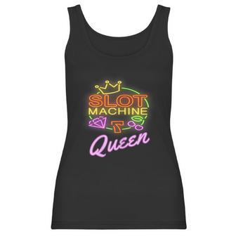 Womens Slot Machine Queen Casino Funny Gambling Women Tank Top | Favorety