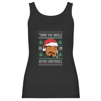 Snoop Dogg Weed Twas The Nizzle Before Christmizzle Ugly Christmas Sweater Women Tank Top | Favorety AU