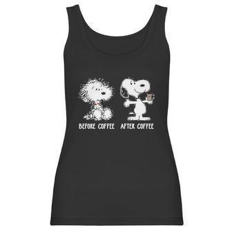 Snoopy Before Coffee After Coffee Shirt Hoodie Sweater Longsleeve T-Shirt Women Tank Top | Favorety CA