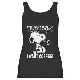 Snoopy - I Want Coffee Women Tank Top | Favorety DE