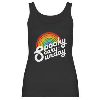 Spooky Scary Sunday Rainbow Funny Spooky Scary Sunday Trendy Funny Gift Women Tank Top | Favorety DE