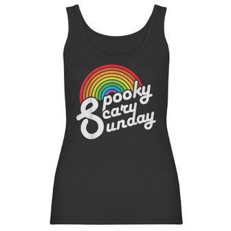 Spooky Scary Sunday Trendy Retro Rainbow Women Tank Top | Favorety DE