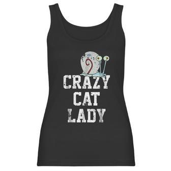 Squarepants Gary Crazy Cat Lady Graphic Women Tank Top | Favorety CA