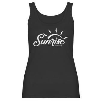 Sunrise With Jesus Logo In White Women Tank Top | Favorety DE