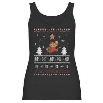 Super Mario Faux Christmas Gift Sweater Women Tank Top | Favorety DE