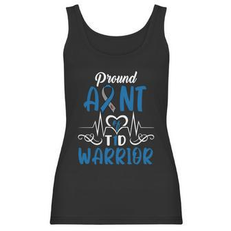T1d Proud Aunt Diabetes Awareness Type 1 Insulin Pancreas Gift Graphic Design Printed Casual Daily Basic Women Tank Top | Favorety